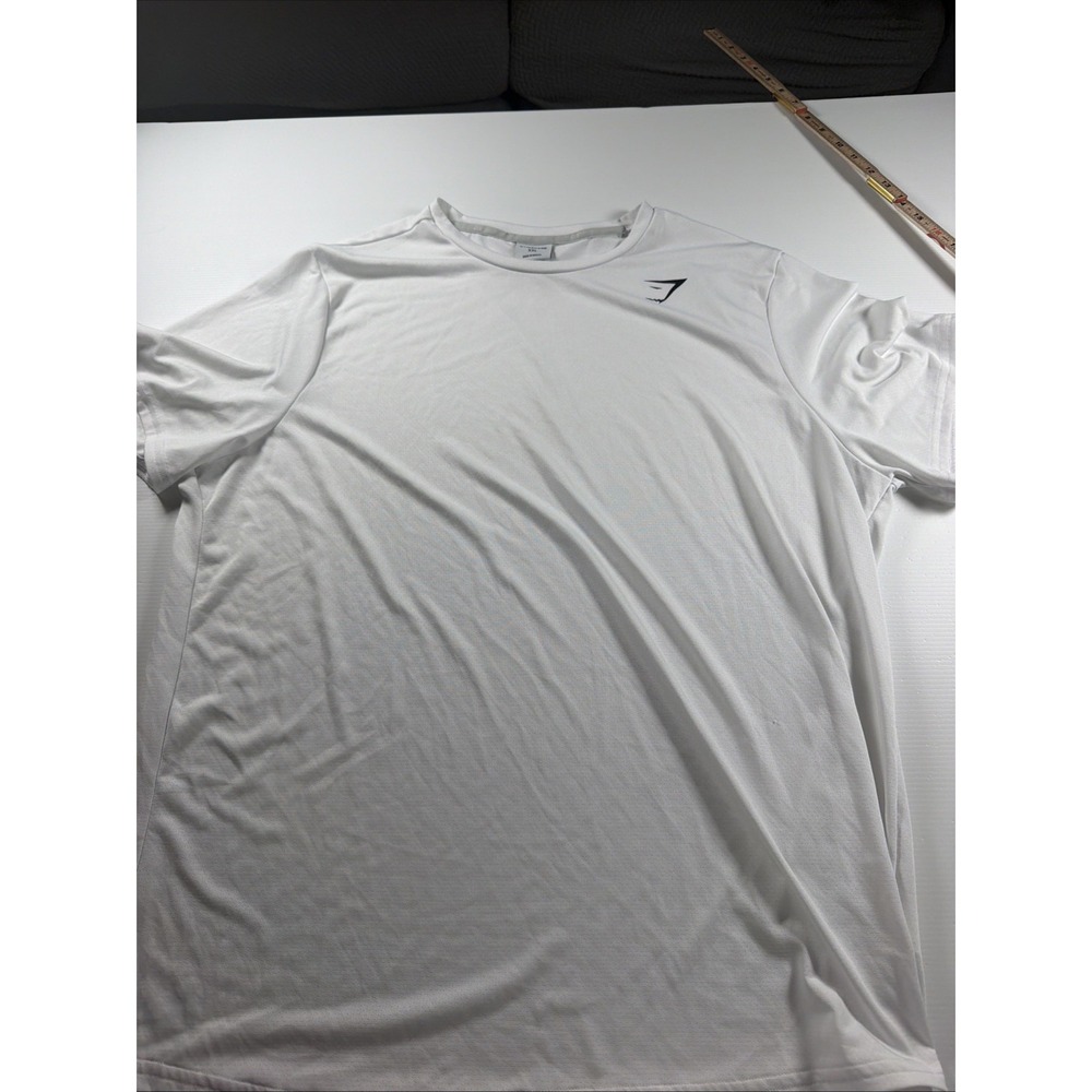 Gymshark Arrival T-Shirt Size 2XL White Short Sleeve Recycled Polyester Men's